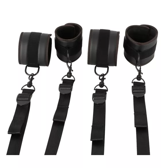Vegan Fetish - bed boeien set - zwart