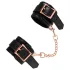 Bad Kitty - handboeien met ketting - zwart/rosegoud