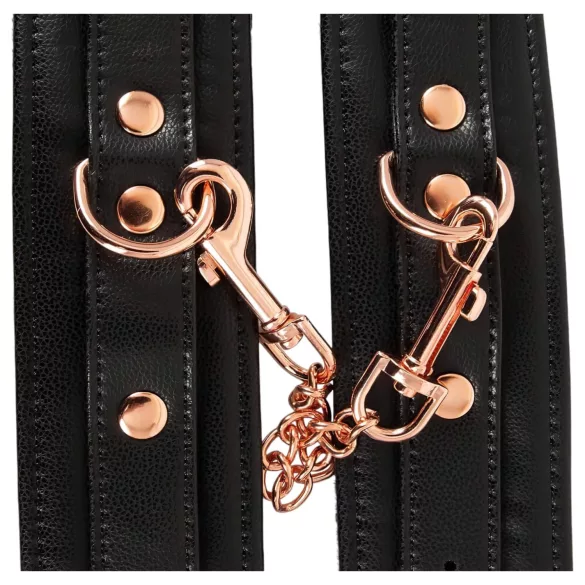 Bad Kitty - handboeien met ketting - zwart/rosegoud