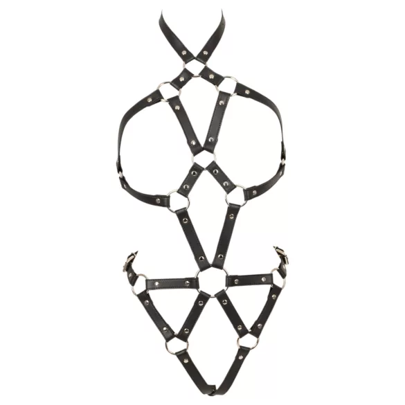 Bad Kitty - body met bandjes en open bh (zwart) - S-L