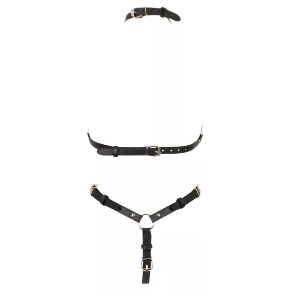 Bad Kitty - body met bandjes en open bh (zwart) - S-L