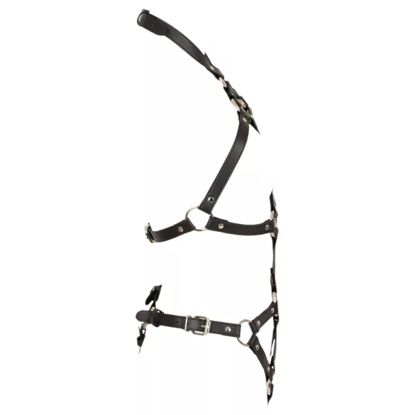 Bad Kitty - body met bandjes en open bh (zwart) - S-L