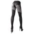 Cottelli - Opengewerkt patroonpanty (zwart) - 4/L