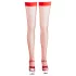 Cottelli - Net kousen - Fijnmazig net - Rood - XL