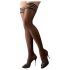 Cottelli - Zwarte hold-up kousen - gestreepte rand - 3/M-L