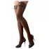 Cottelli - Zwarte hold-up kousen - Gestreepte band - 3/M-L