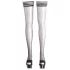 Cottelli - Zwarte hold-up kousen - Gestreepte band - 3/M-L