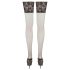 Cottelli Plus Size - kousenband met 15cm brede kant (zwart)