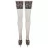 Cottelli Plus Size - kousen met 15cm brede kanten rand (zwart)