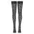 Cottelli Legwear - hold-up kousen - panterprint - zwart