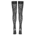 Cottelli Legwear - hold-up kousen - panterprint - zwart