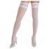 Cottelli - kanten, bloemenstay-up kousen (wit)