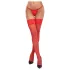 Cottelli - kanten hold-ups - bloemenmotief - rood - 3/M-L