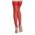 Cottelli - kanten bloemenkousen (rood) - 4/L