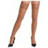 Cottelli - kanten bloemenhold-up kousen (nude) - 3/M-L