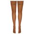 Cottelli - kanten bloemenhold-up kousen (nude) - 3/M-L