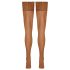 Cottelli - kanten bloemenhold-up kousen (nude) - 3/M-L
