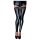Noir - glanzende kanten hold-ups (zwart) - XL