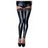Noir - glanzende kanten hold-ups (zwart) - XL