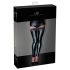 Noir - glanzende kanten hold-ups (zwart) - XL