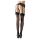 Cottelli - Gestreepte panty met hoge hielnaad (zwart) - 7