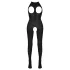 NO:XQSE - open catsuit met halternek - zwart - S-L