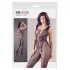 NO:XQSE - bodystocking zonder mouwen - openkant netstof - zwart (S-L)
