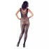 NO:XQSE - bodystocking zonder mouwen - openkant netstof - zwart (S-L)