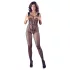 NO:XQSE - bodystocking zonder mouwen - openkant netstof - zwart (S-L)