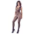 NO:XQSE - bodystocking zonder mouwen - openkant netstof - zwart (S-L)