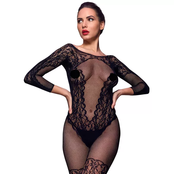 Fifty Shades of Grey - dames bodystocking - kanten details - zwart