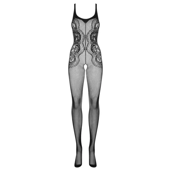Obsessive - open bodystocking - transparant netstof zwart - S-L