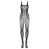 Obsessive - open bodystocking - transparant netstof zwart - S-L