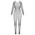 Cottelli Fantasy - lange mouw open net body stocking (zwart) - S-L