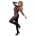 Cottelli - transparante catsuit met open kruis (zwart) - S/M