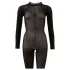Cottelli - transparante catsuit met open kruis (zwart) - S/M