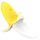 Lonely - oplaadbare, waterdichte bananenvibrator (geel-wit)