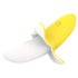 Lonely - oplaadbare, waterdichte bananenvibrator (geel-wit)