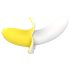 Lonely - oplaadbare, waterdichte bananenvibrator (geel-wit)