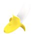 Lonely - oplaadbare, waterdichte bananenvibrator (geel-wit)