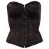 Cottelli - geborduurd party corset (zwart) - M