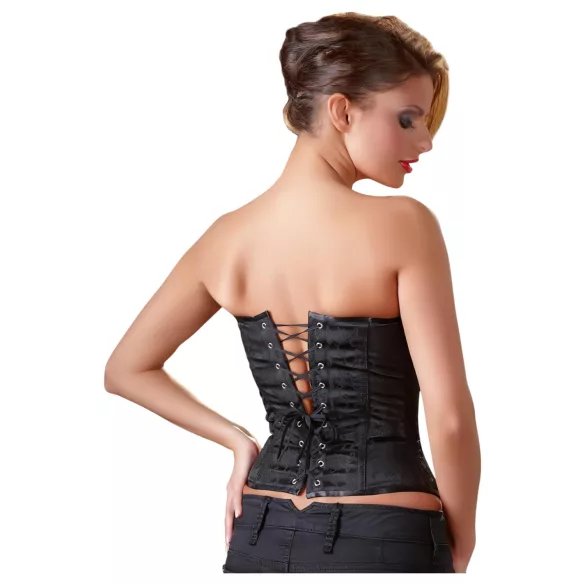 Cottelli - bustier met borduursel - zwart - L