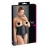 Cottelli Plus Size - satijnen tailleslip (zwart)
