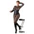 Cottelli Plus Size - satijnen tailleslip (zwart) - 2XL