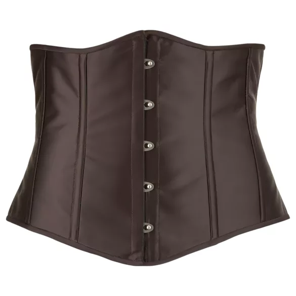 Cottelli Plus Size - satijnen korset - zwart - 2XL