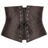 Cottelli Plus Size - satijnen tailleslip (zwart) - 3XL
