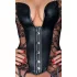 Noir - bustier met jarretels - kant - zwart