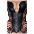 Noir - bustier met jarretels - kant - zwart - XL