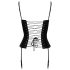 Cottelli Party - Satijnen bustier met jarretels (zwart) - M