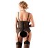 Cottelli - Bloemtop voor dames, plus size (zwart)